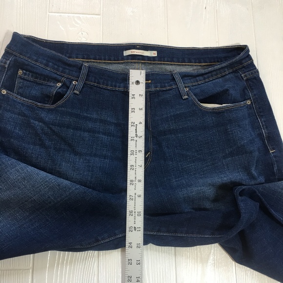 ❤️Levis515 Bootcut Jeans Dark Stretch Denim Sz16 - Picture 5 of 8